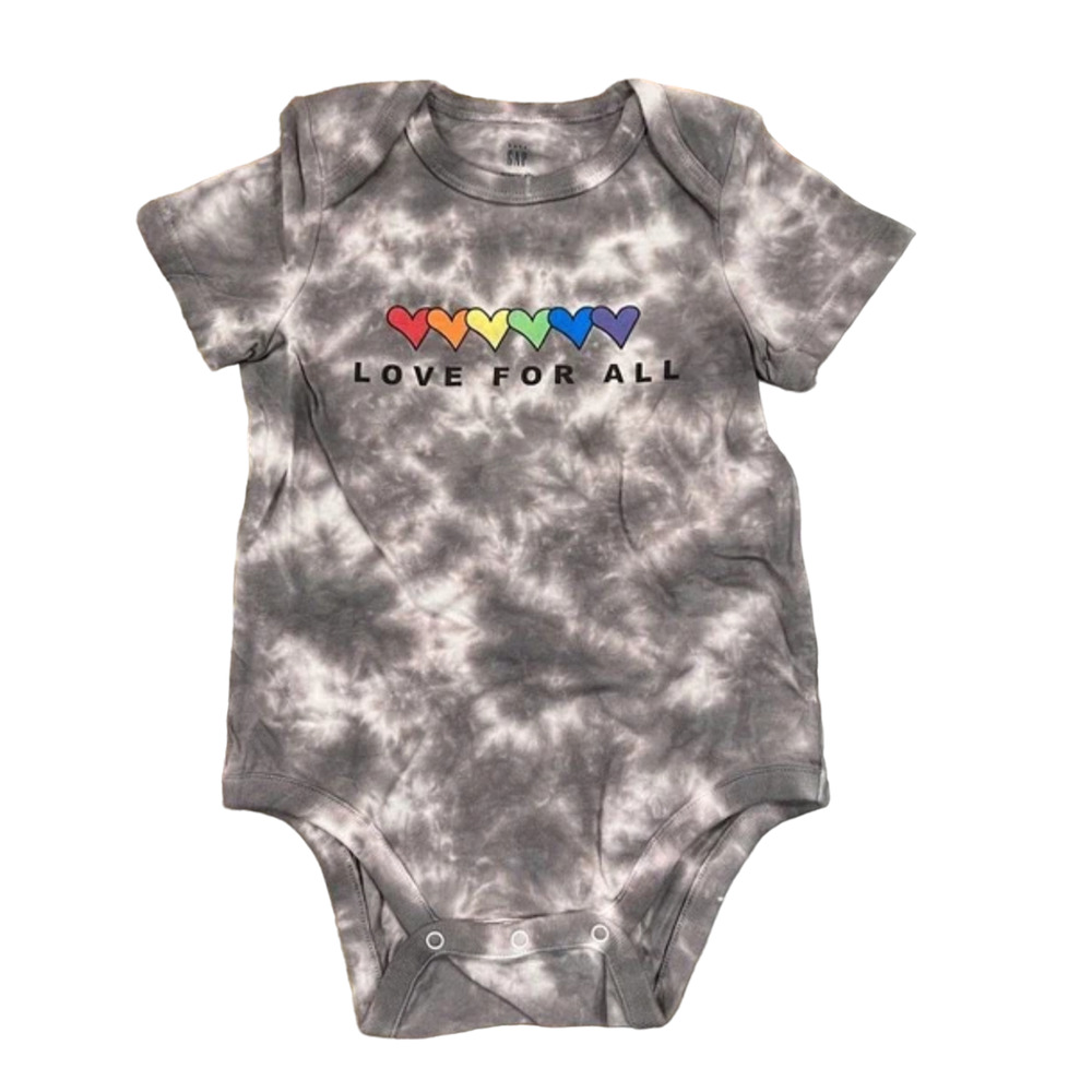 NWT Gap Pride "Love for All" Baby Tie Dye 100% Organic Cotton Bodysuit